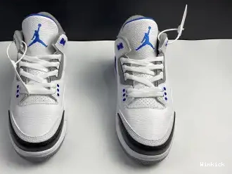 CT8532-040 JORDAN BLUE SHOES WHITE RETRO AIR 3 0626